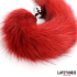 Anal plug with tail Dark Red 40 cm