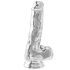 Clear Dildo TPE 16 cm