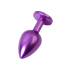 Purple anal plug TOYFA Metal,with a amethyst colored gem