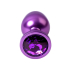 Purple anal plug TOYFA Metal,with a amethyst colored gem