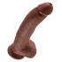 King Cock Dildo z jądrami 23cm ciemny wariat