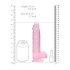 Realistic Dildo with Balls - 8 / 21 cm