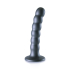 Beaded Silicone G-Spot Dildo - 5\'\' / 13 cm - Gunmetal