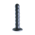 Beaded Silicone G-Spot Dildo - 5\'\' / 13 cm - Gunmetal