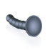 Beaded Silicone G-Spot Dildo - 5\'\' / 13 cm - Gunmetal