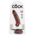 Dildo z przyssawką King Cock brąz dł. 18cm