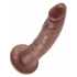 Dildo z przyssawką King Cock brąz dł. 18cm