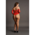 Crotchless Rhinestone Teddy - Plus Size