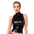 Glam wetlook top with vinyl corset M Noir Handmade