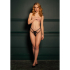 Faye - Lace Thong with Adjustable Sliders and Golden Details - One Size