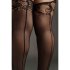 Two Piece with Halter Turtleneck and Pantie with Attached Stockings - OSX - Black