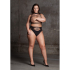 Helike XLV - Two Piece with Open Cups, Crop Top and Pantie - Plus Size