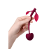 Wild cherry JOS pleasure ball with a ball inside and flexible tail color:cherry