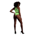 Turtle Neck and High Waist Slip - One Size - Neon Green