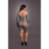 Long-Sleeved Net Mini Dress - Queen Size