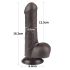 7\'\' Sliding Skin Dual Layer Dong Black