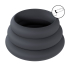 Wide O Silicone Cockring Set of 3 - L/XL/XXL - Black