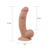 Realistyczne dildo z jądrami i mocną przyssawką 21cm