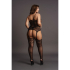 Suspender Rhinestone Bodystocking - Plus Size