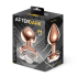 Rosegold Metal Anal Plug with White Rose Base - Size M