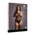 Strapless, Crotchless Teddy with Stockings - Plus Size