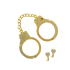 Taboom Bondage in Luxury Diamond Wrist Cuffs Gold