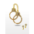 Taboom Bondage in Luxury Diamond Wrist Cuffs Gold