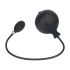 Ribbed Inflatable Silicone Anal Plug - Black