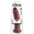 King Cock Dildo z jądrami 25,4cm ciemny brąz