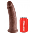 King Cock Dildo z jądrami 25,4cm ciemny brąz