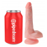 King Cock Dildo z przyssawką i jądrami 15,2cm