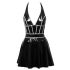 Vinyl dress w. silver L