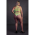 Body with Grecian Neckline - Plus Size - Neon Green