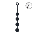 Round Silicone Anal Balls - L - 40mm - Black