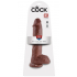 Dildo King Cock użyłowione z jądrami 25,4cm brązowe