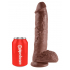 Dildo King Cock użyłowione z jądrami 25,4cm brązowe