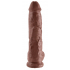 Dildo King Cock użyłowione z jądrami 25,4cm brązowe