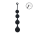 Silicone Waterdrop Anal Balls - XL - 50mm - Black