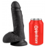 Realistyczne Dildo King Cock czarne dł. 17,8cm