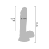 Dual Density Dildo 6 inch Balls