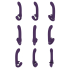 Satu - Pulse-Wave and Vibrating Strapless Strapon - Purple