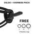 COCK MILLER - HARNESS + SILICONE DENSITY ARTICULABLE COCKSIL 19.5 CM