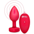 Vibrating Heart Plug M/L Red