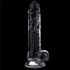 Elastyczne przeźroczyste dildo 19cm