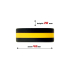 Penis Ring 100% Solid Silicone 3.6 cm Yellow and Black