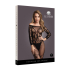 Bodystocking with Off-Shoulder Long Sleeves - OS - Black