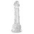 Żylaste Dildo King Cock Clear z jądrami 20,3cm