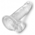 Żylaste Dildo King Cock Clear z jądrami 20,3cm