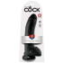 King Cock Dildo z jądrami 23cm Czarna maczuga