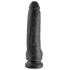 King Cock Dildo z jądrami 23cm Czarna maczuga